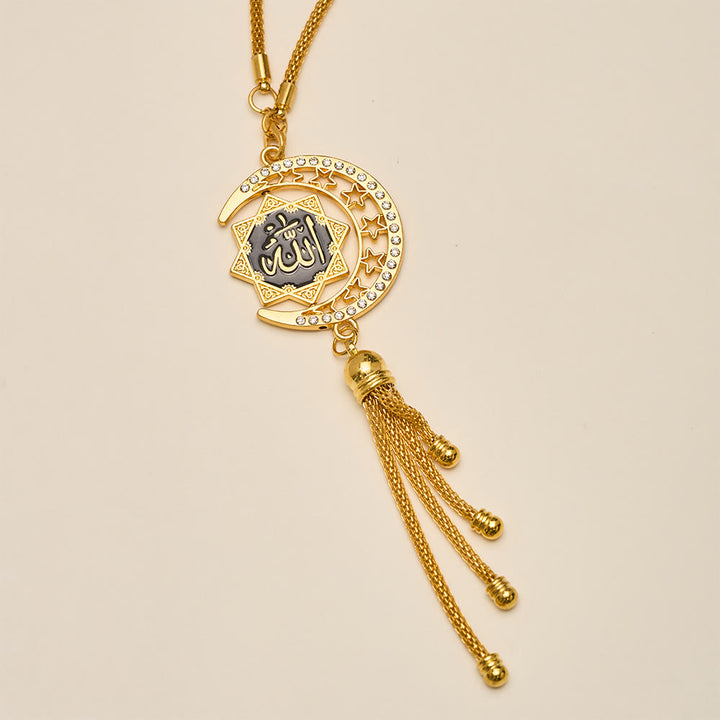 HilalHaven Crescent Order Allah Calligraphy Enamel Car Pendant - image 4