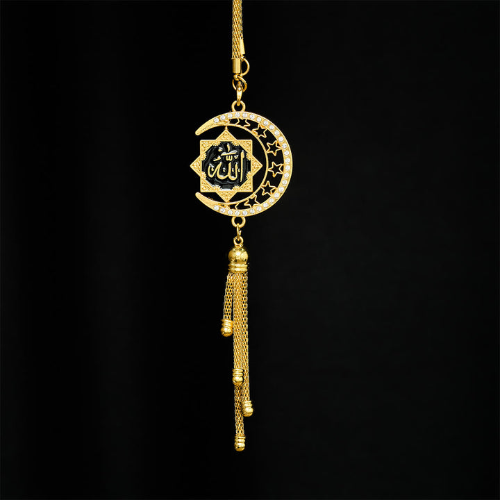 HilalHaven Crescent Order Allah Calligraphy Enamel Car Pendant - image 5