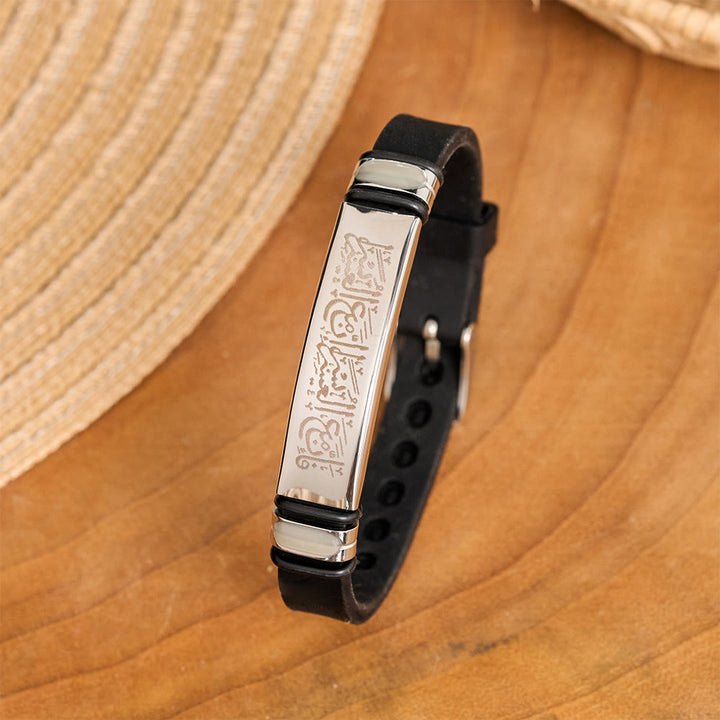HilalHaven Divine Presence Allah Calligraphy Adjustable Bracelet — Sleek Stainless Steel - image 11