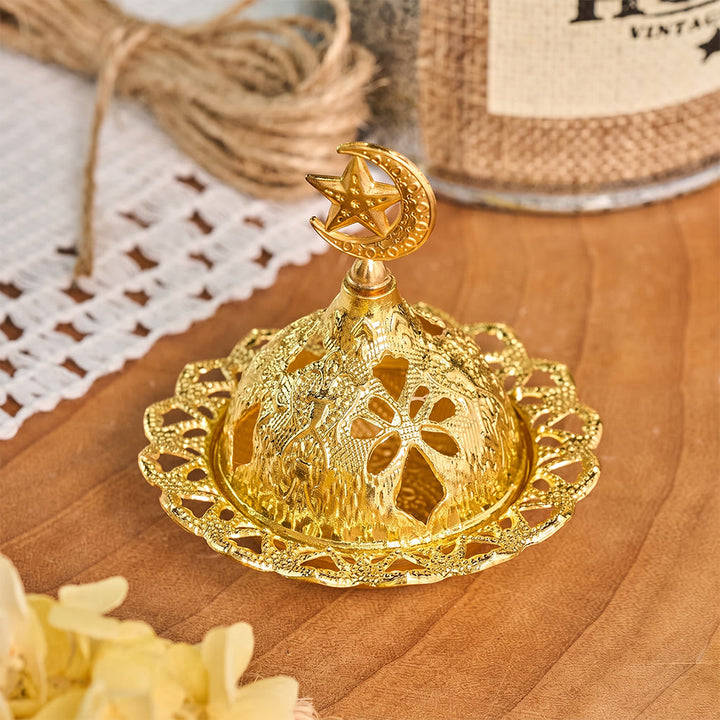 HilalHaven Filigree‑Dome Crescent‑Star Finial Incense Burner - image 2