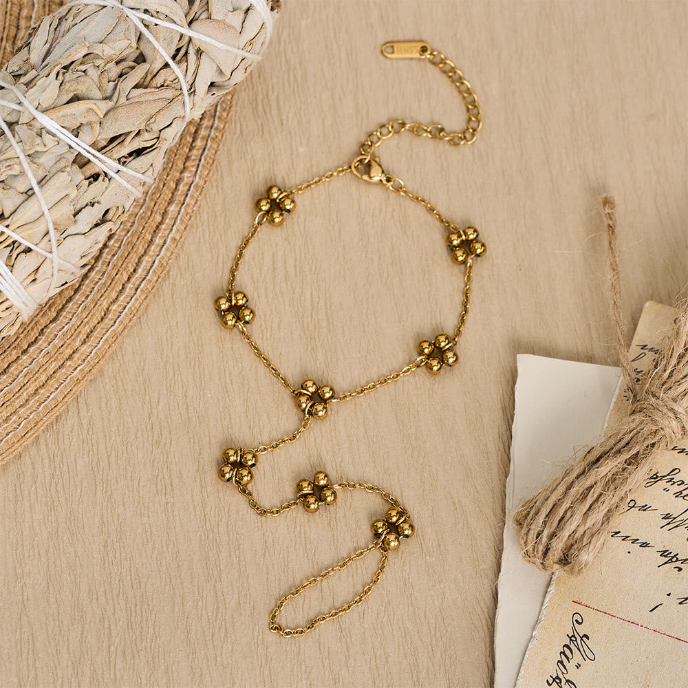 FREE Today: Bead‑Cluster Floral‑Accent Stationed‑Point Hand Chain - image 2