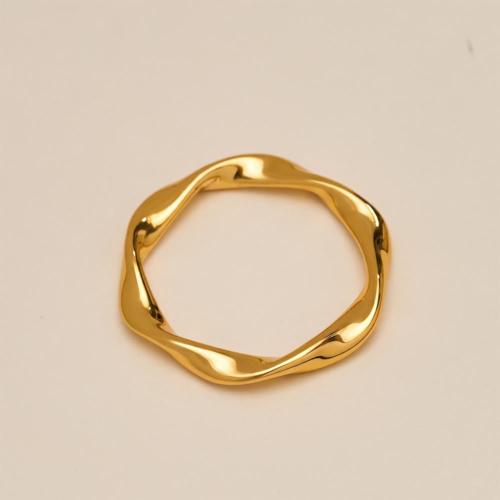 HilalHaven Smooth Undulating‑Edge Mobius‑Inspired Sleek Casual‑Style Ring - image 6