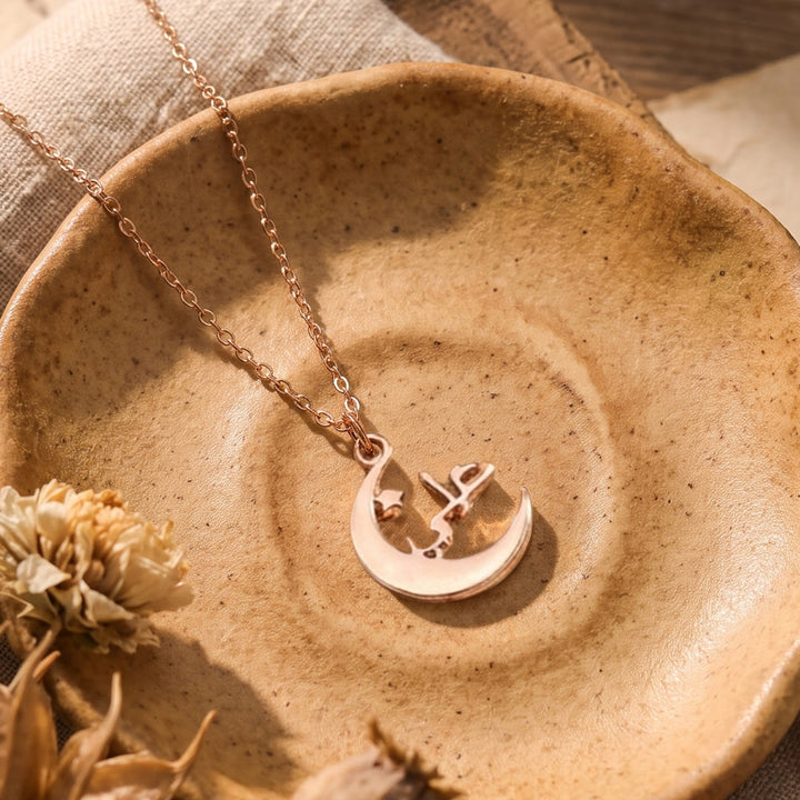 HilalHaven Crescent‑Star Framed Custom Arabic‑Name Pendant Necklace - image 7