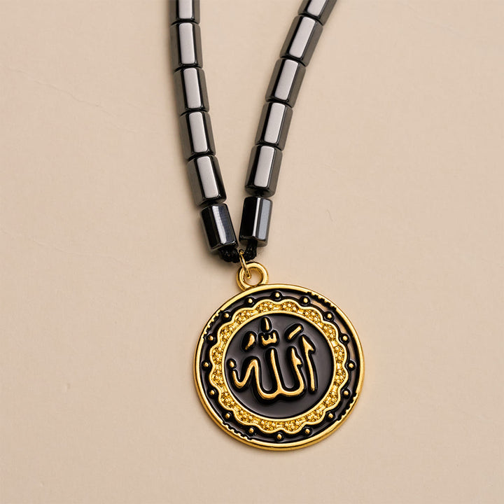 HilalHaven Elegant Hematite Allah Necklace,  Necklace for Daily Spiritual Wear - image 6