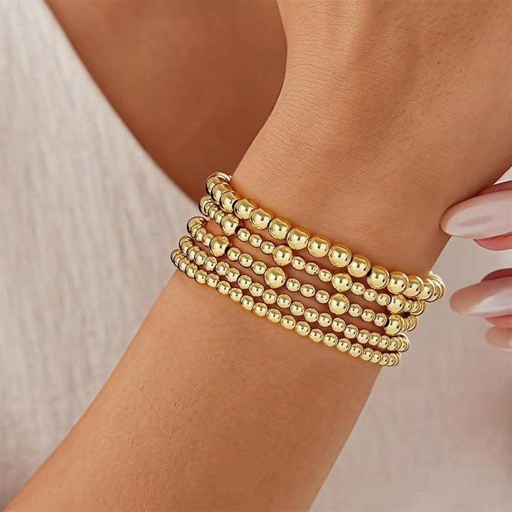 HilalHaven Stackable Detailed Band Bracelet Set Polished Stainless‑Steel Multi‑Design Minimal Bracelet - image 0