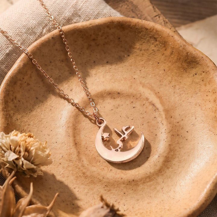 HilalHaven Crescent‑Star Framed Custom Arabic‑Name Pendant Necklace - image 5