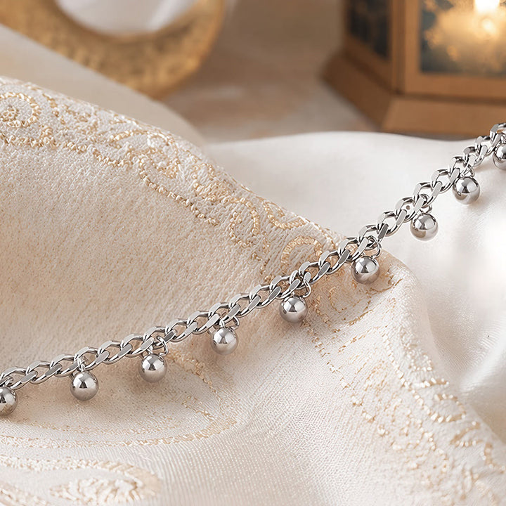 HilalHaven Sequential Sphere Rhythm Dangling Bead Chain Bracelet - image 8