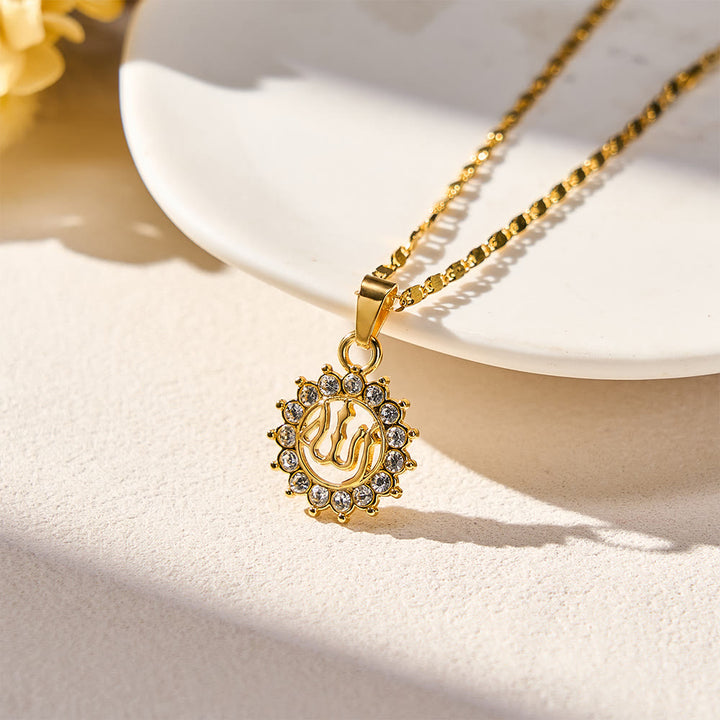 FREE Today: Allah Sacred Arabic Calligraphy Sunburst Pendant Necklace - image 1
