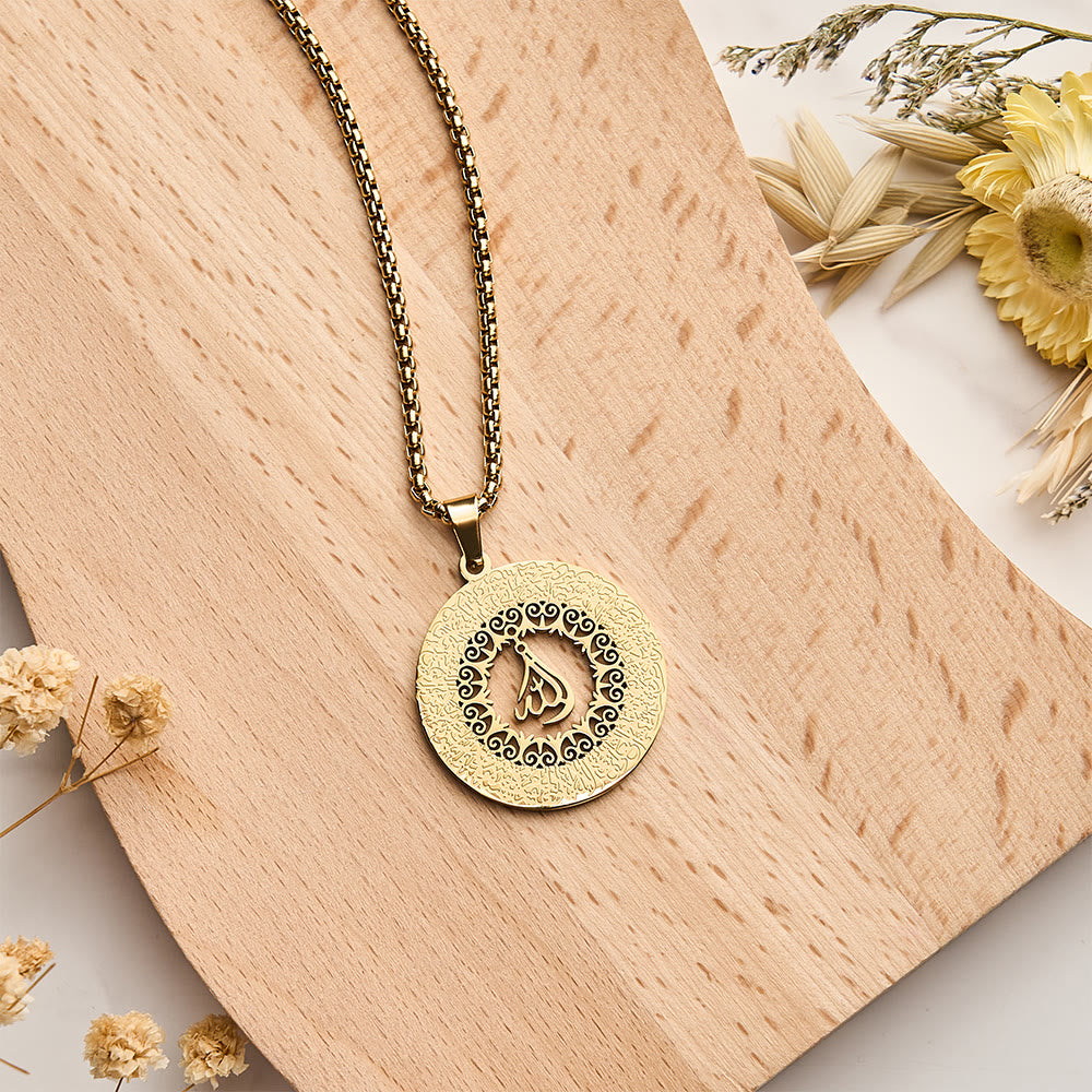 FREE Today: Arabesque Rim Allah Hollow Round Pendant Necklace - image 7