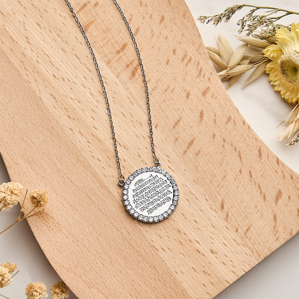 HilalHaven Arabesque Rim Allah Hollow Round Pendant Necklace - image 3