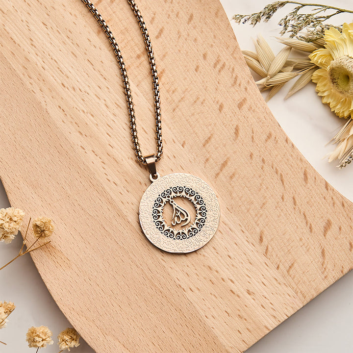 FREE Today: Arabesque Rim Allah Hollow Round Pendant Necklace - image 12
