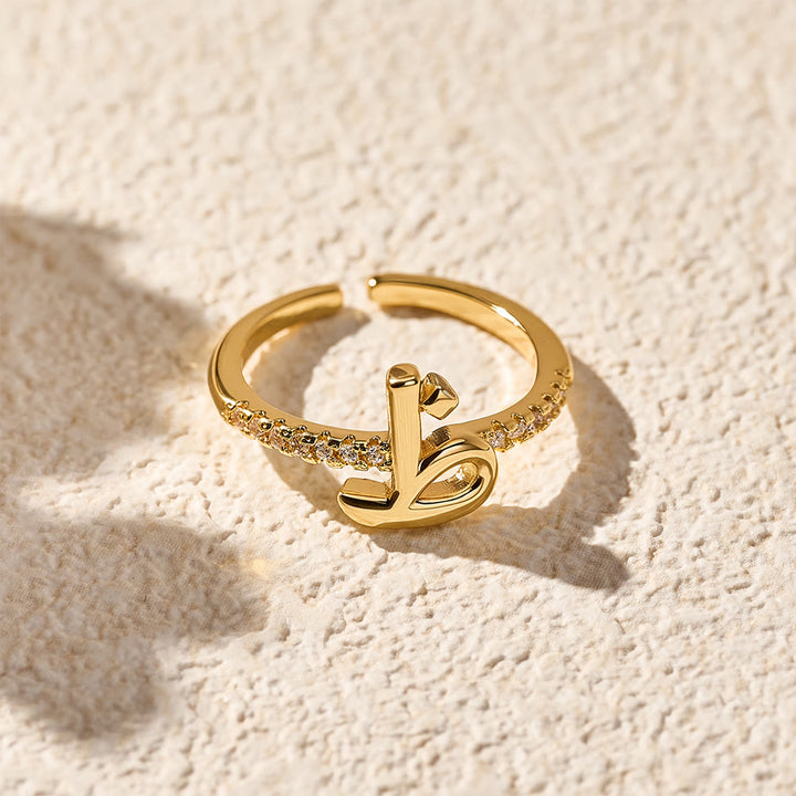 HilalHaven Pavé Band Raised Arabic Letter Open Adjustable Statement Ring - 26 - image 25