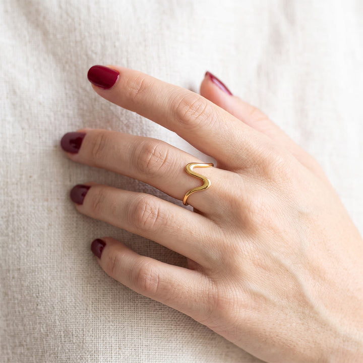 FREE Today: Fluid Undulating Heart Silhouette Open Cuff Ring - image 1