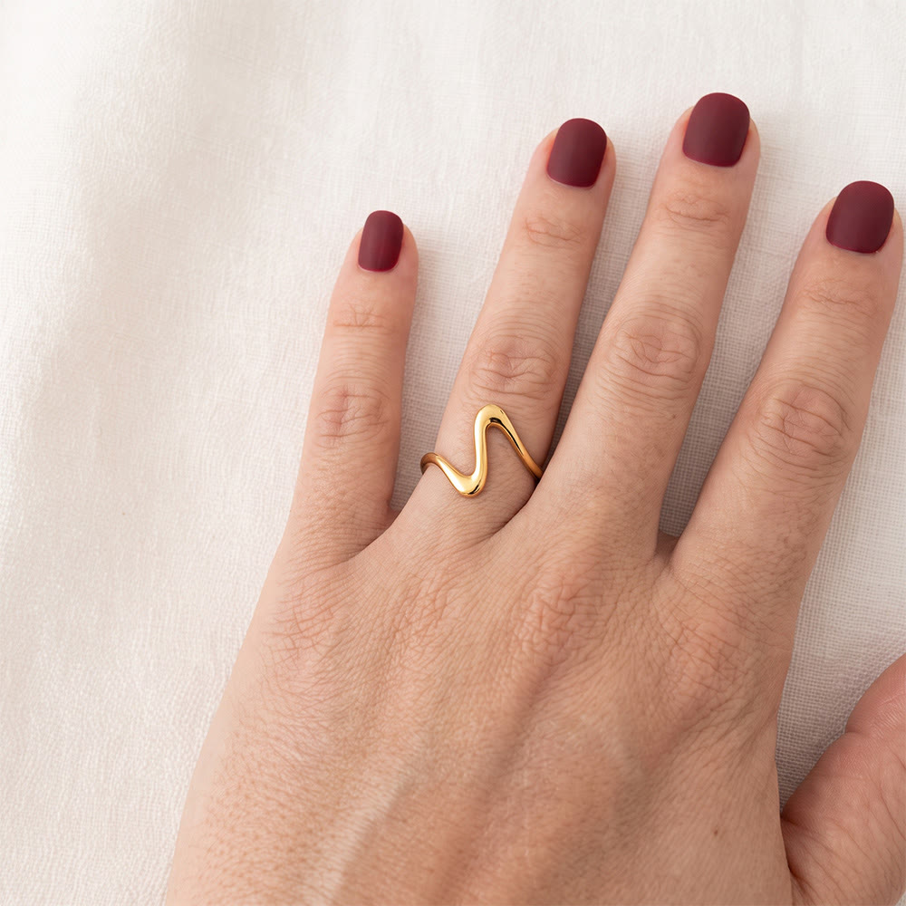FREE Today: Fluid Undulating Heart Silhouette Open Cuff Ring - image 4