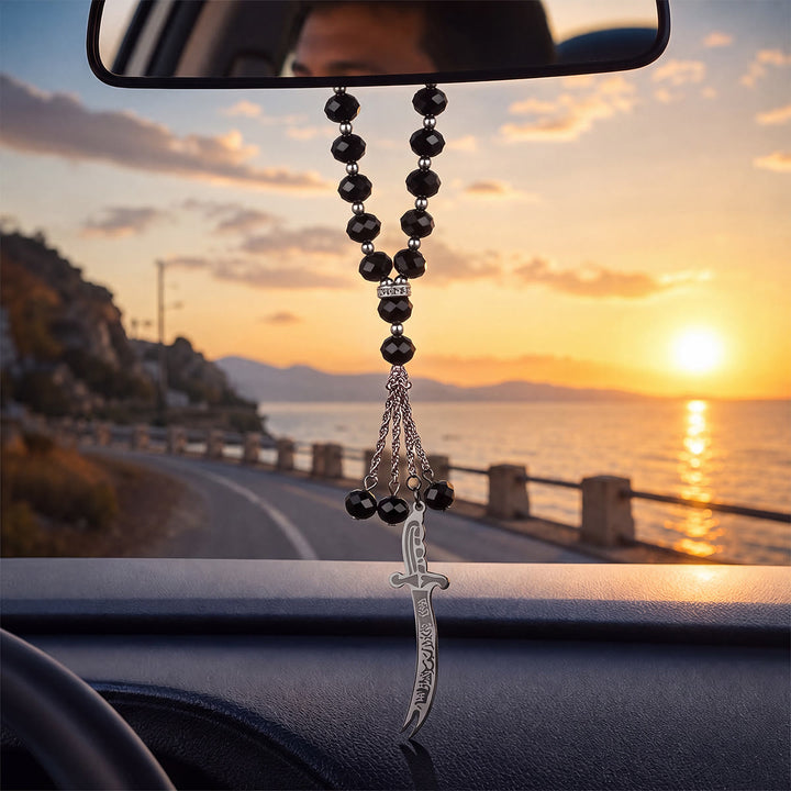 HilalHaven Guardian Blade Faceted Bead Car Pendant - image 2
