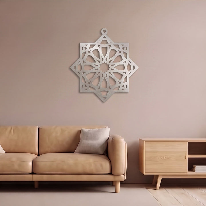 HilalHaven Eternal Order Laser Cut Nested Eight-Pointed Geometric Metal Wall Decor - image 4