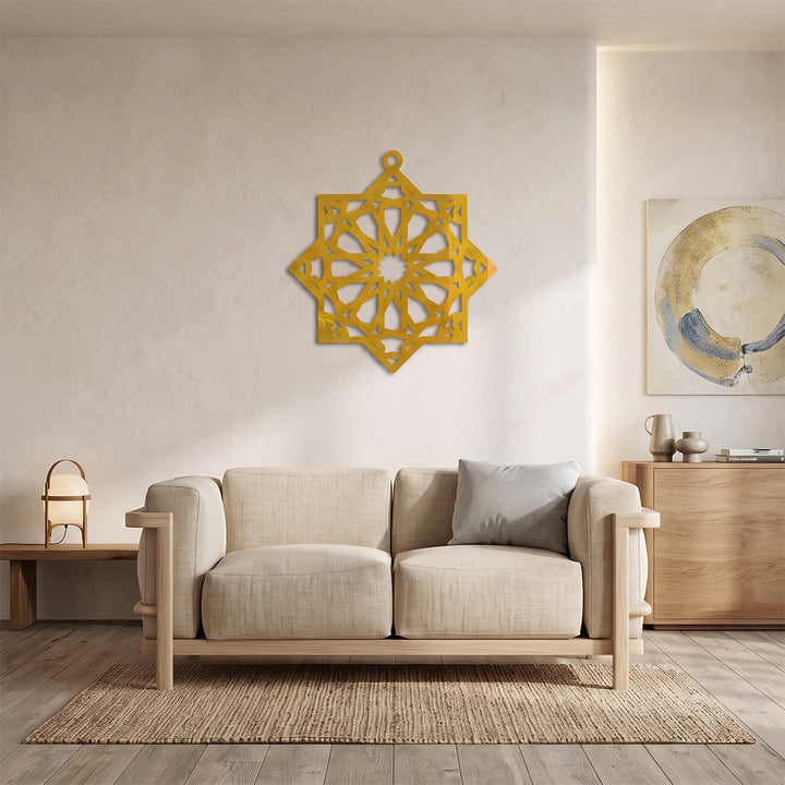 HilalHaven Eternal Order Laser Cut Nested Eight-Pointed Geometric Metal Wall Decor - image 2