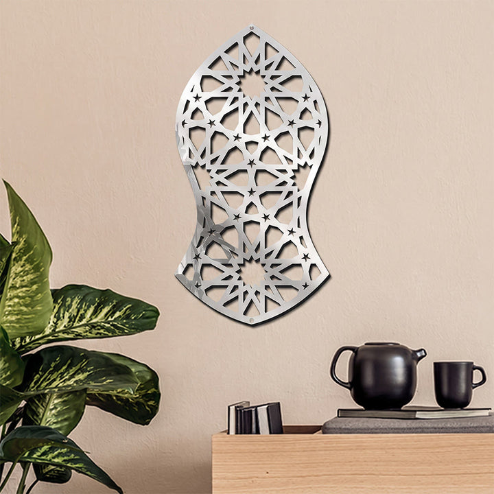 HilalHaven Arch Eternal Rhythm Floral Silhouette Geometric Metal Wall Decor - image 3