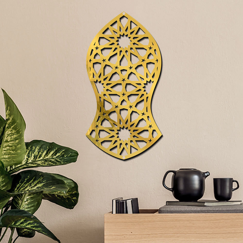 HilalHaven Arch Eternal Rhythm Floral Silhouette Geometric Metal Wall Decor - image 2