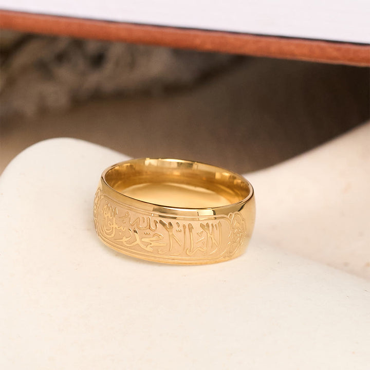 FREE Today: Perpetual Script Shahada Naskh Calligraphy Band Ring - image 8