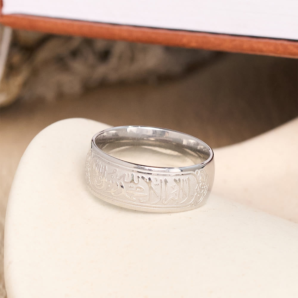 FREE Today: Perpetual Script Shahada Naskh Calligraphy Band Ring - image 11