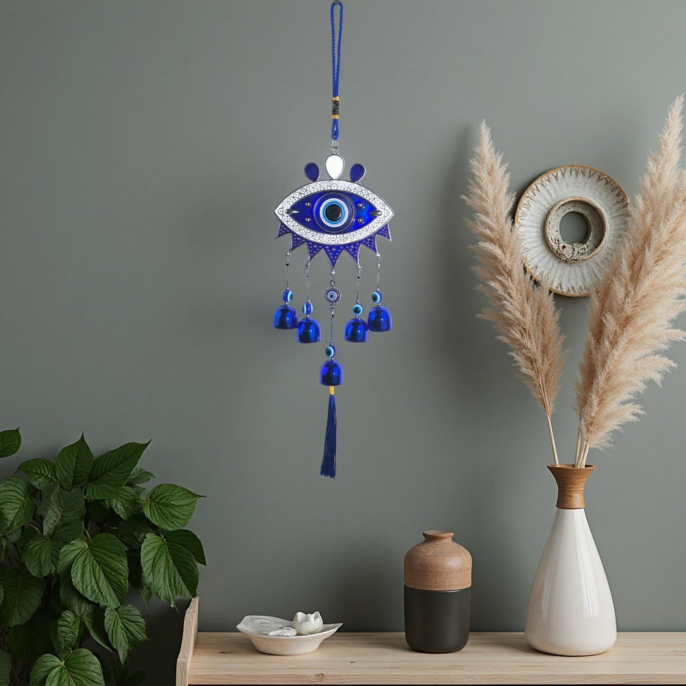 HilalHaven Guardian Gaze Ornate Regional Amulet Bell Wind Chime Hanging Ornament  - image 1