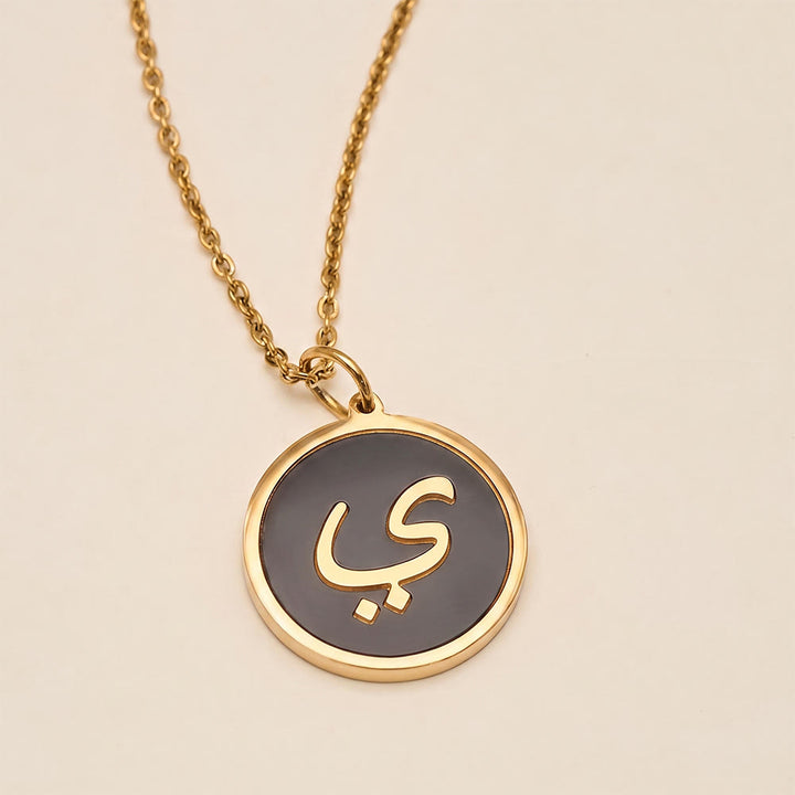 HilalHaven Script Whisper Monogram Engraved Jewelry Set — Minimalist Titanium Steel Disc Necklace &amp; Stud Earrings - image 41