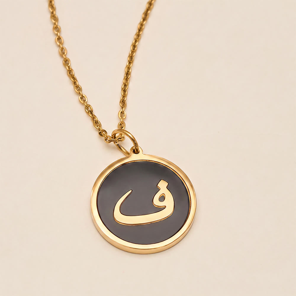 HilalHaven Script Whisper Monogram Engraved Jewelry Set — Minimalist Titanium Steel Disc Necklace &amp; Stud Earrings - image 20