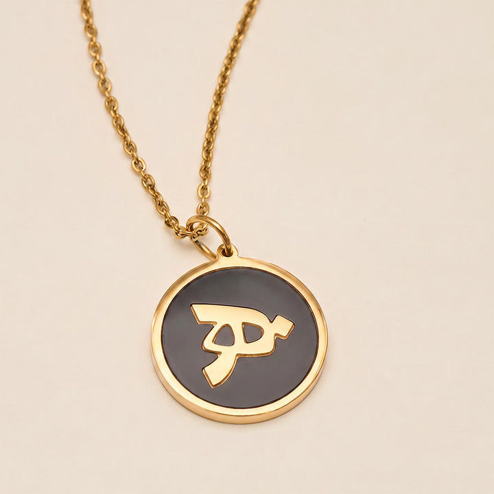 HilalHaven Script Whisper Monogram Engraved Jewelry Set — Minimalist Titanium Steel Disc Necklace &amp; Stud Earrings - image 69