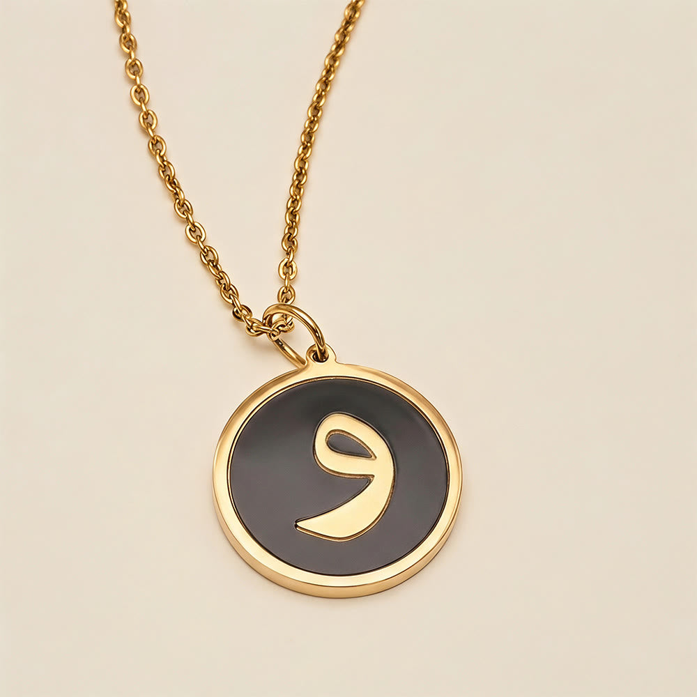 HilalHaven Script Whisper Monogram Engraved Jewelry Set — Minimalist Titanium Steel Disc Necklace &amp; Stud Earrings - image 48