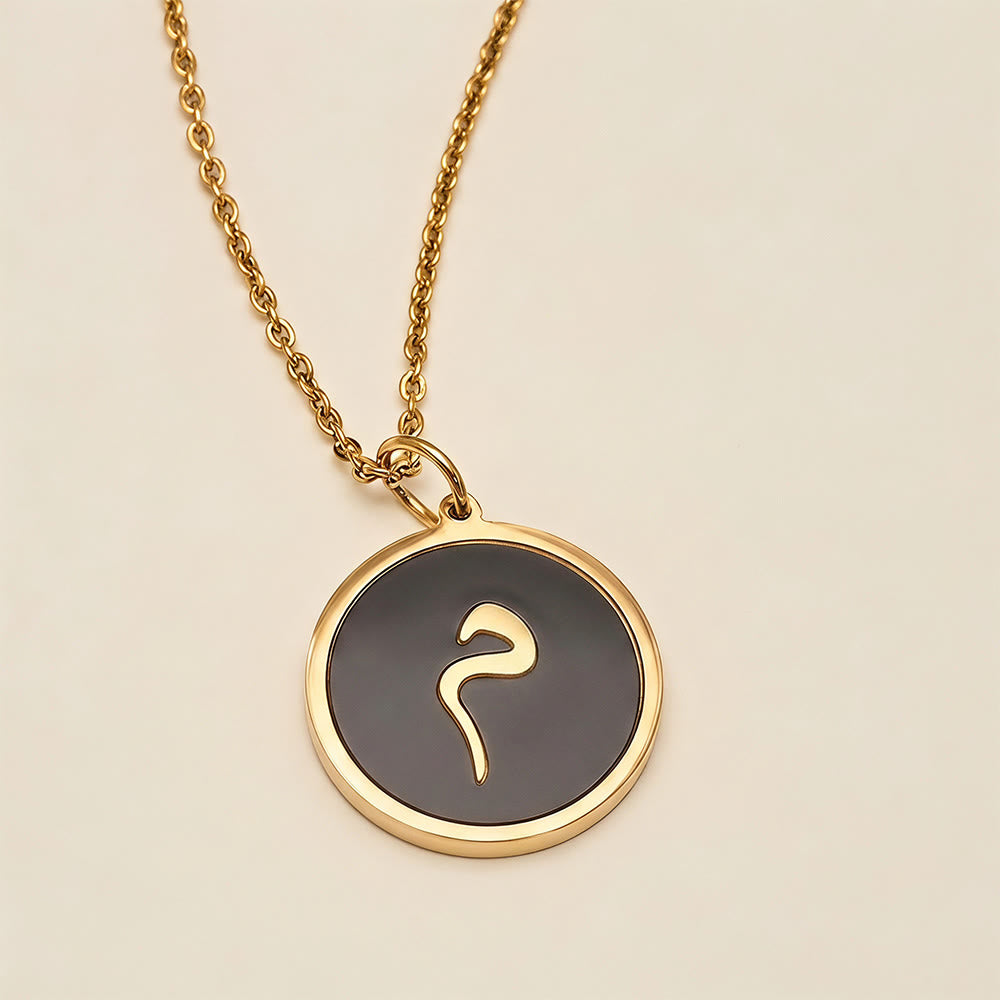 HilalHaven Script Whisper Monogram Engraved Jewelry Set — Minimalist Titanium Steel Disc Necklace &amp; Stud Earrings - image 62