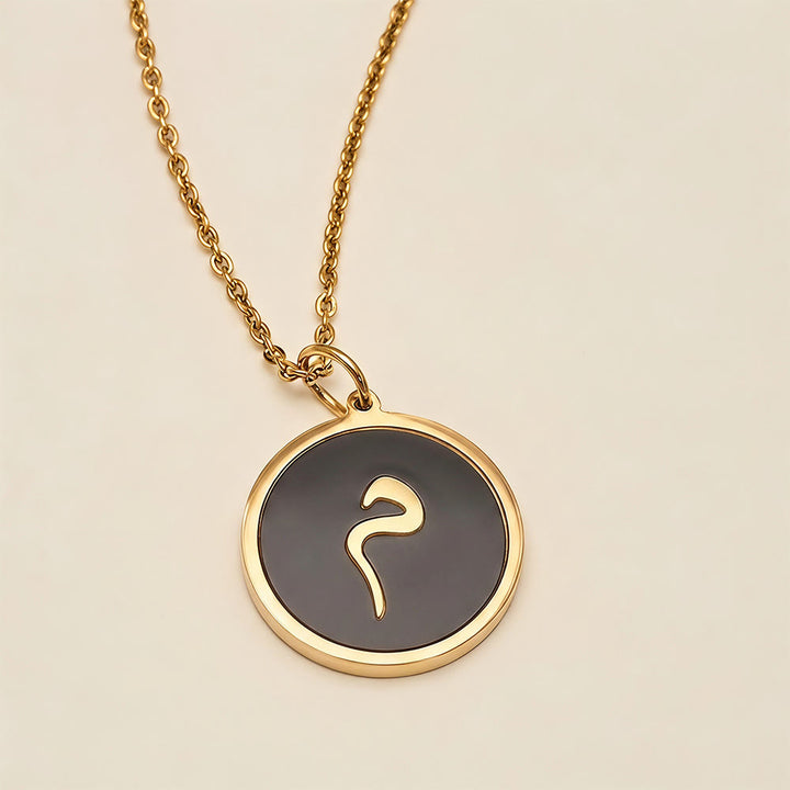 HilalHaven Script Whisper Monogram Engraved Jewelry Set — Minimalist Titanium Steel Disc Necklace &amp; Stud Earrings - image 62