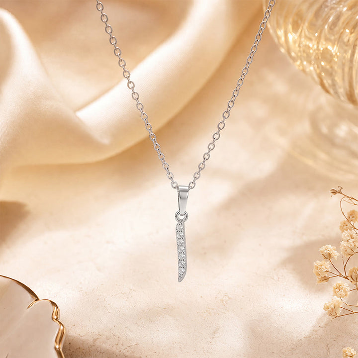HilalHaven Letter Lumina Flowing Regional Script Monogram Necklace - Silver - Alif(A)|أ - image 16