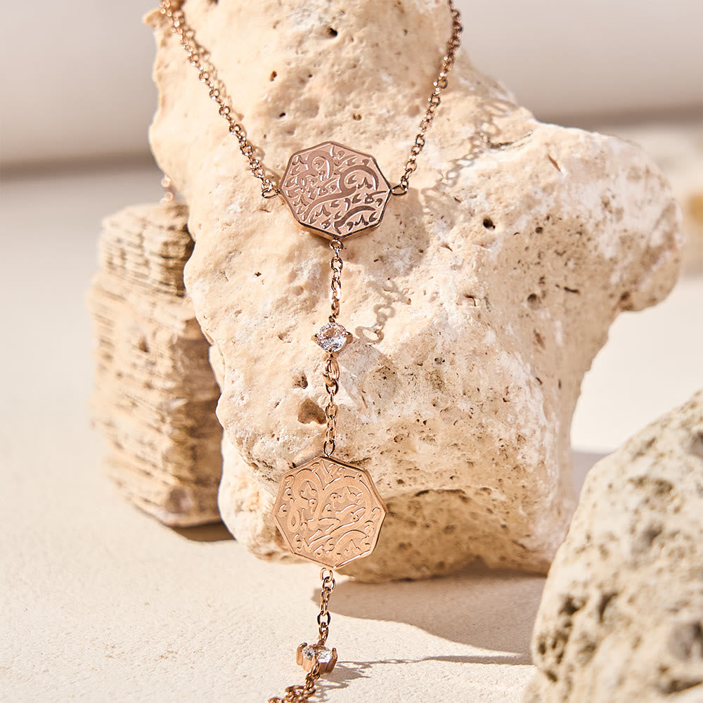 HilalHaven Octagon Script Link Hand‑Chain Bracelet - image 14