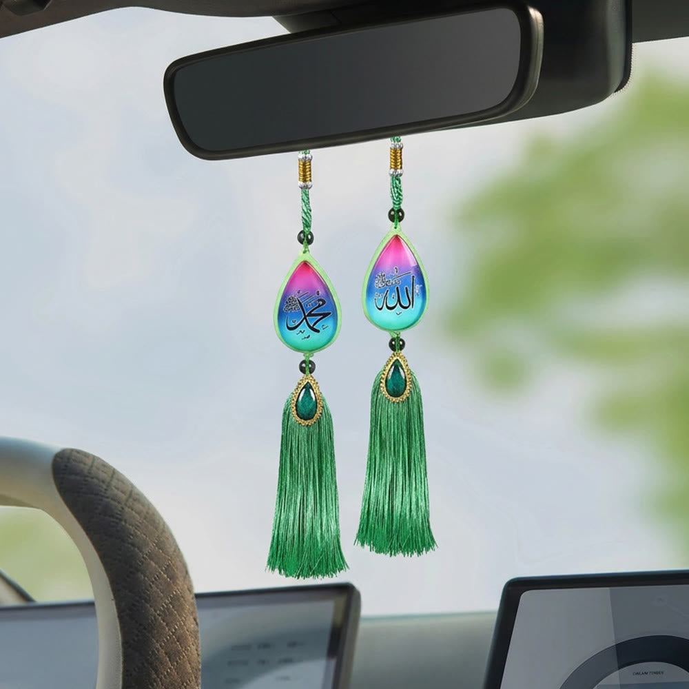 HilalHaven Luminous Tear Crystal Tassel Car Pandent - image 9