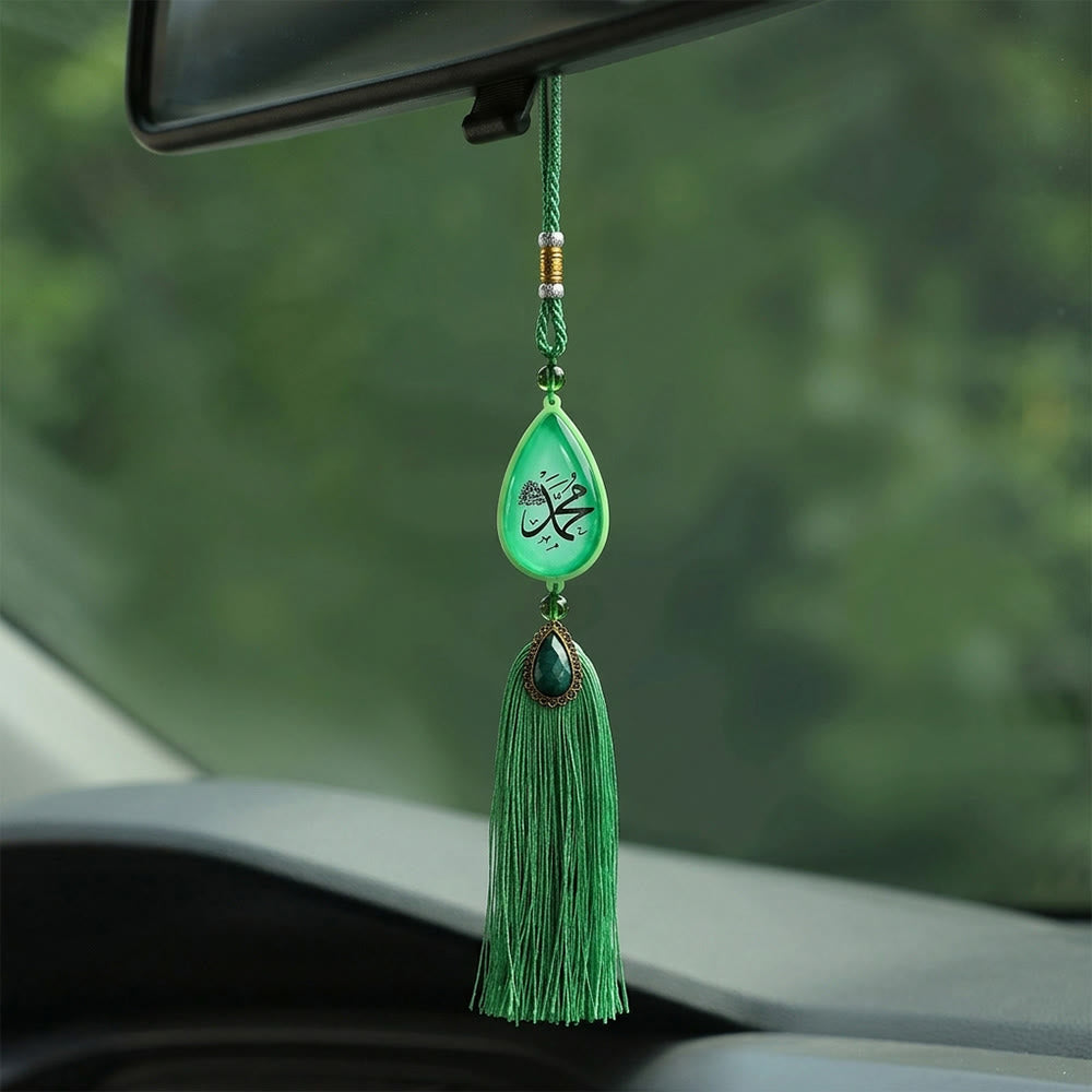 HilalHaven Luminous Tear Crystal Tassel Car Pandent - image 7