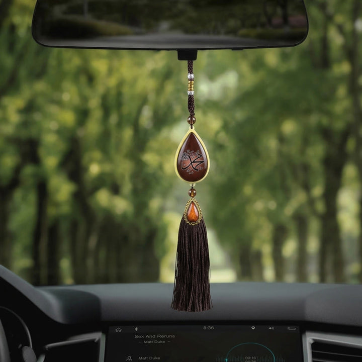 HilalHaven Luminous Tear Crystal Tassel Car Pandent - image 0
