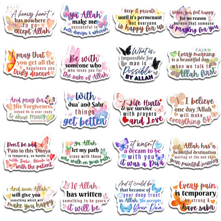 HilalHaven Calm Journey Positive Epigraphs Soft Watercolor Butterfly PVC Fridge Magnet Stickers for Home &amp; Gift - Soft Watercolor Butterfly Fridge Magnet Stickers - image 7