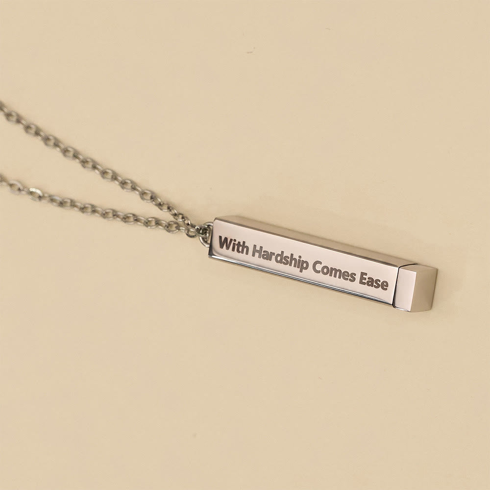 FREE Today: With Hardship Comes Ease Unfolding Hope Expandable Bar Engraved Necklace  - image 5
