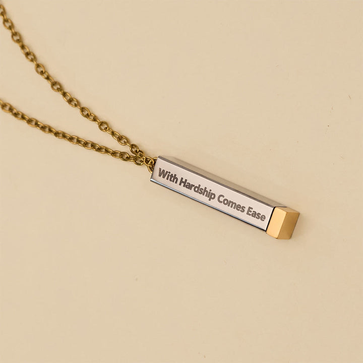 FREE Today: With Hardship Comes Ease Unfolding Hope Expandable Bar Engraved Necklace  - image 11
