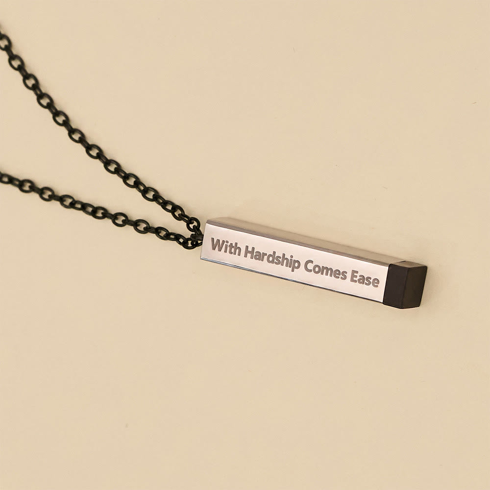 HilalHaven With Hardship Comes Ease Unfolding Hope Expandable Bar Engraved Necklace  - image 17