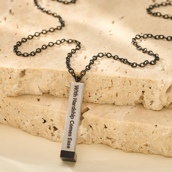 HilalHaven With Hardship Comes Ease Unfolding Hope Expandable Bar Engraved Necklace  - image 14