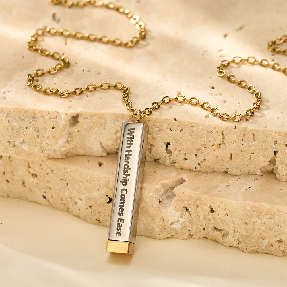 FREE Today: With Hardship Comes Ease Unfolding Hope Expandable Bar Engraved Necklace  - image 8