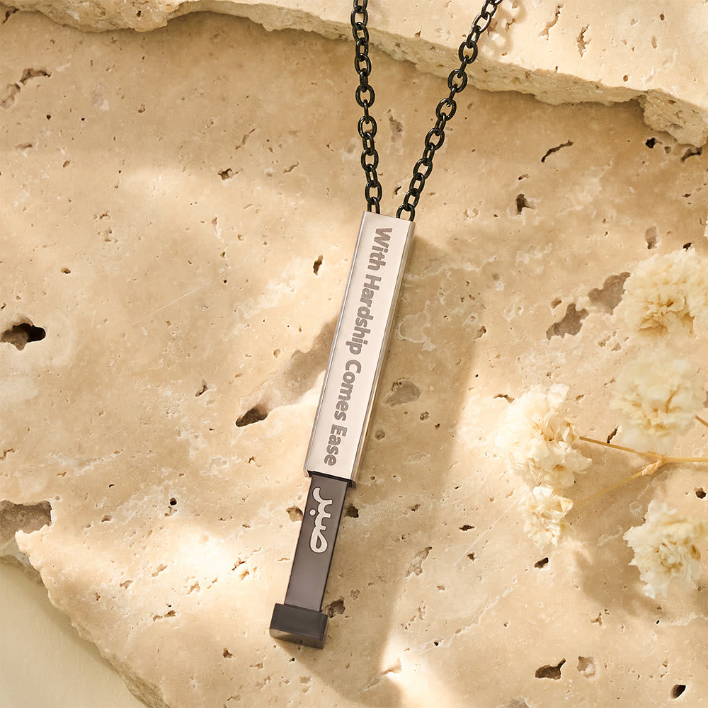 FREE Today: With Hardship Comes Ease Unfolding Hope Expandable Bar Engraved Necklace  - image 13