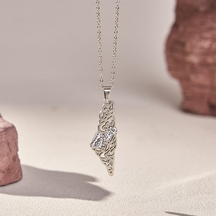 HilalHaven Palestine Landscape Verse Openwork Silhouette Pendant Necklace  - image 5