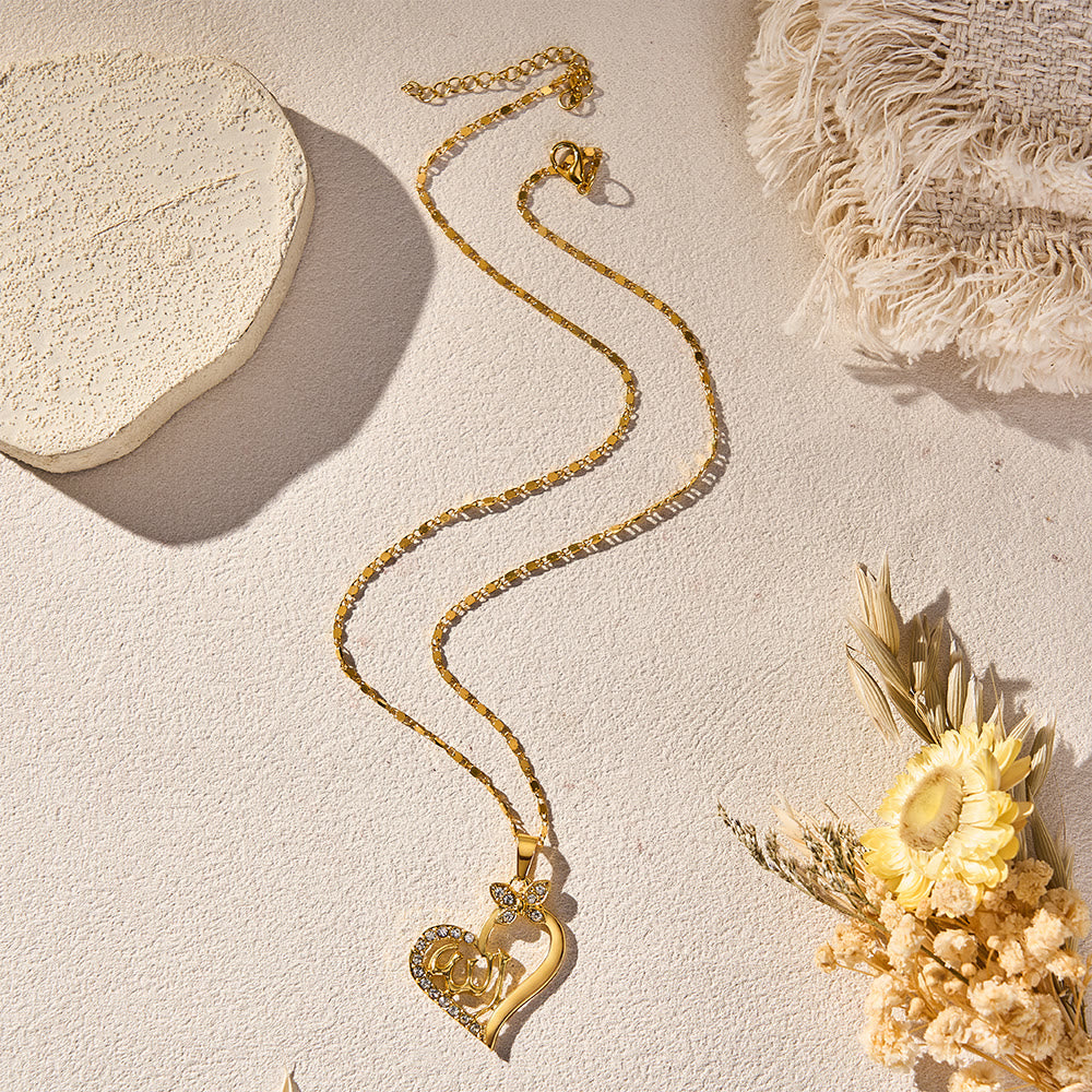 HilalHaven Petal Embrace Allah Hollow Heart Pendant Necklace - Allah Hollow Heart Pendant Necklace - image 4
