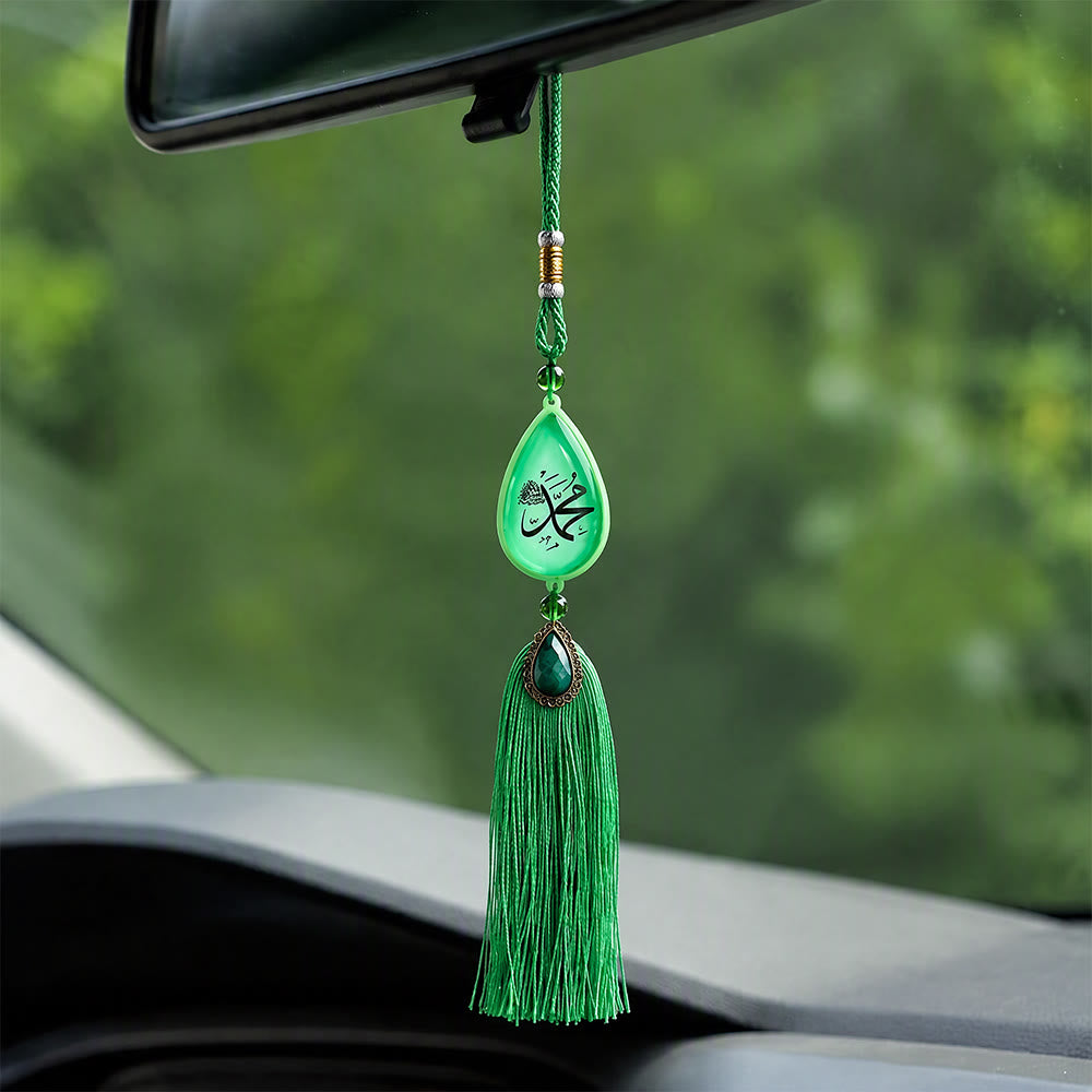 HilalHaven Luminous Tear Crystal Tassel Car Pandent - image 7