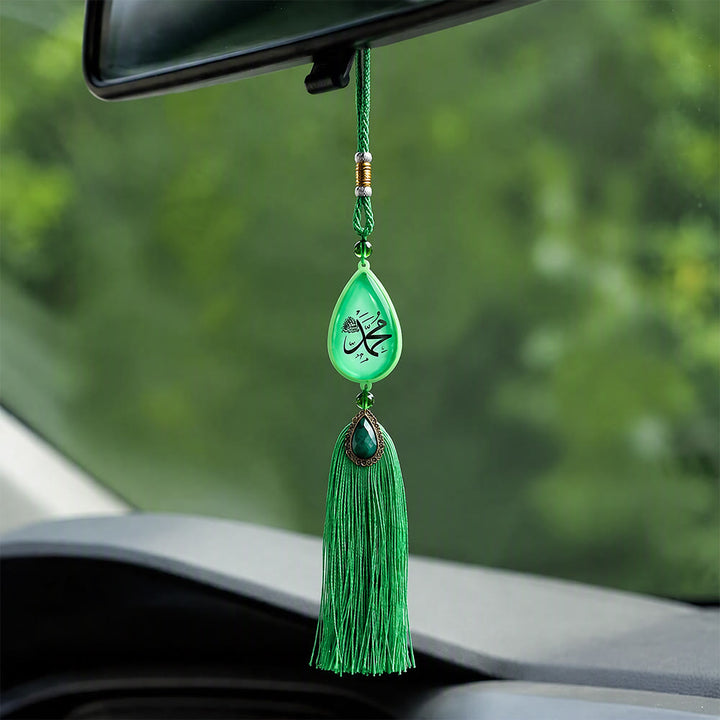 HilalHaven Luminous Tear Crystal Tassel Car Pandent - image 7