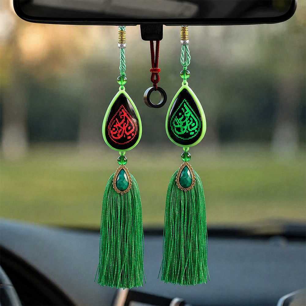 HilalHaven Luminous Tear Crystal Tassel Car Pandent - image 11