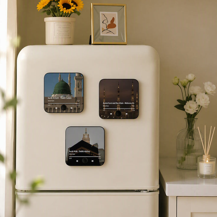 HilalHaven Sound Frame Square Acrylic Fridge Magnet — Simulated Player Decorative Home Ornament - image 1